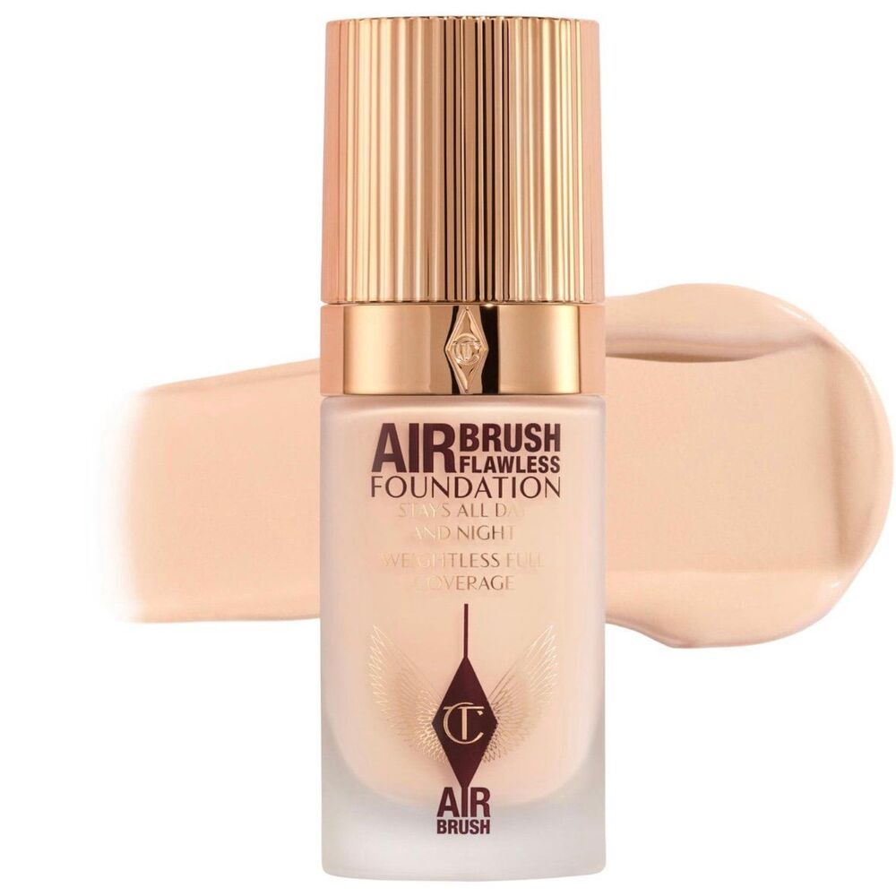 Charlotte Tilbury Airbrush Flawless Foundation - Nude/Beige with Gold Cap